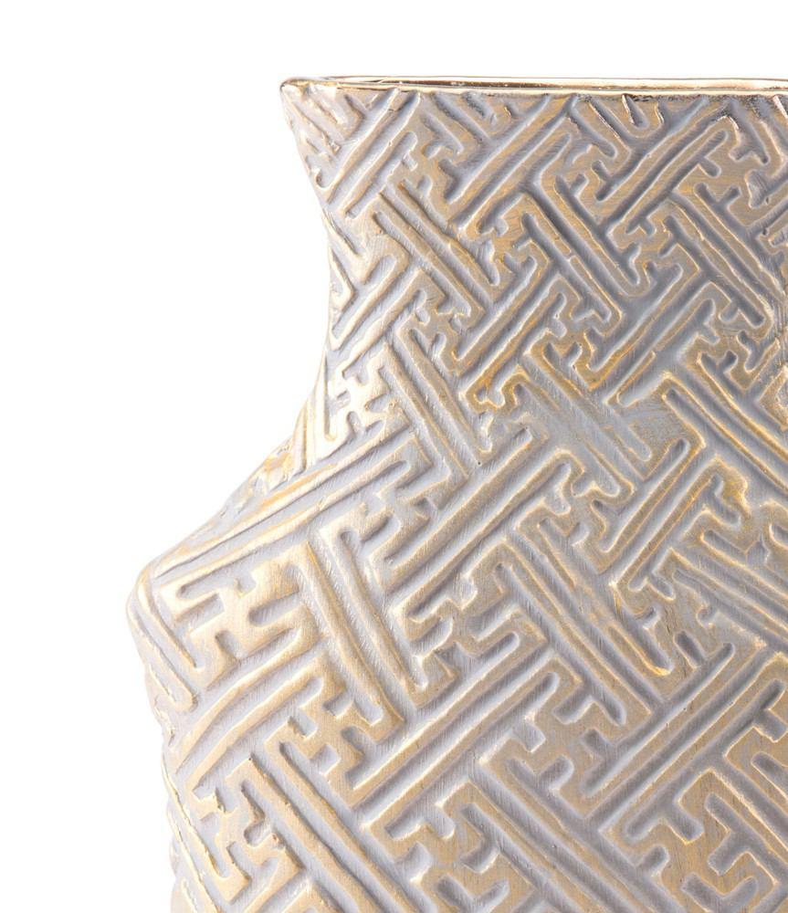 Zuo Arcadia Medium Vase Gray & Gold