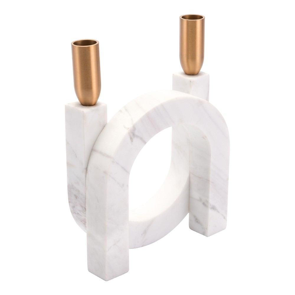 Zuo Circular Candle Holder Matt White