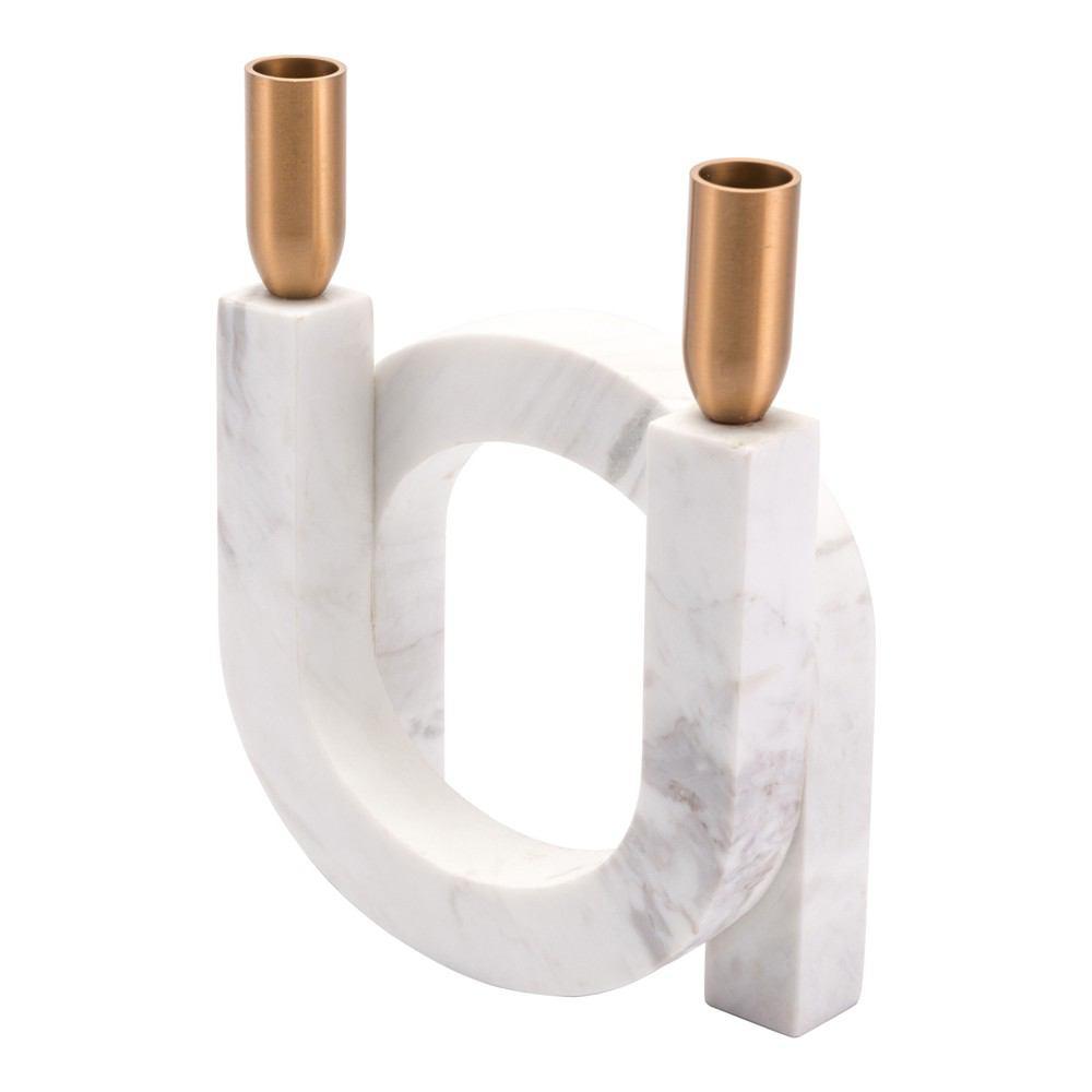 Zuo Circular Candle Holder Matt White