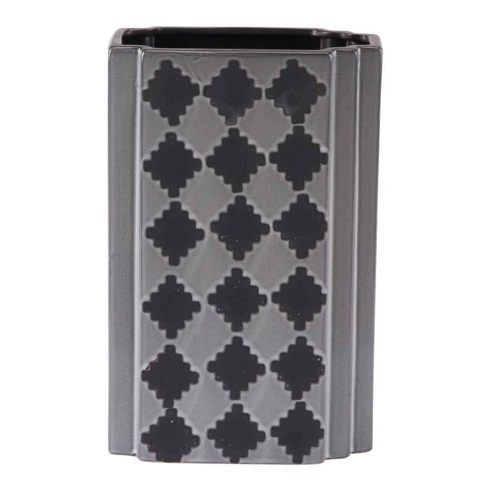 Zuo Arlequim Rectangular Vase Medium Grey & Black