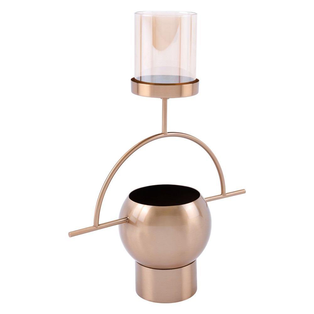 Zuo Candle Holder Antique Brass