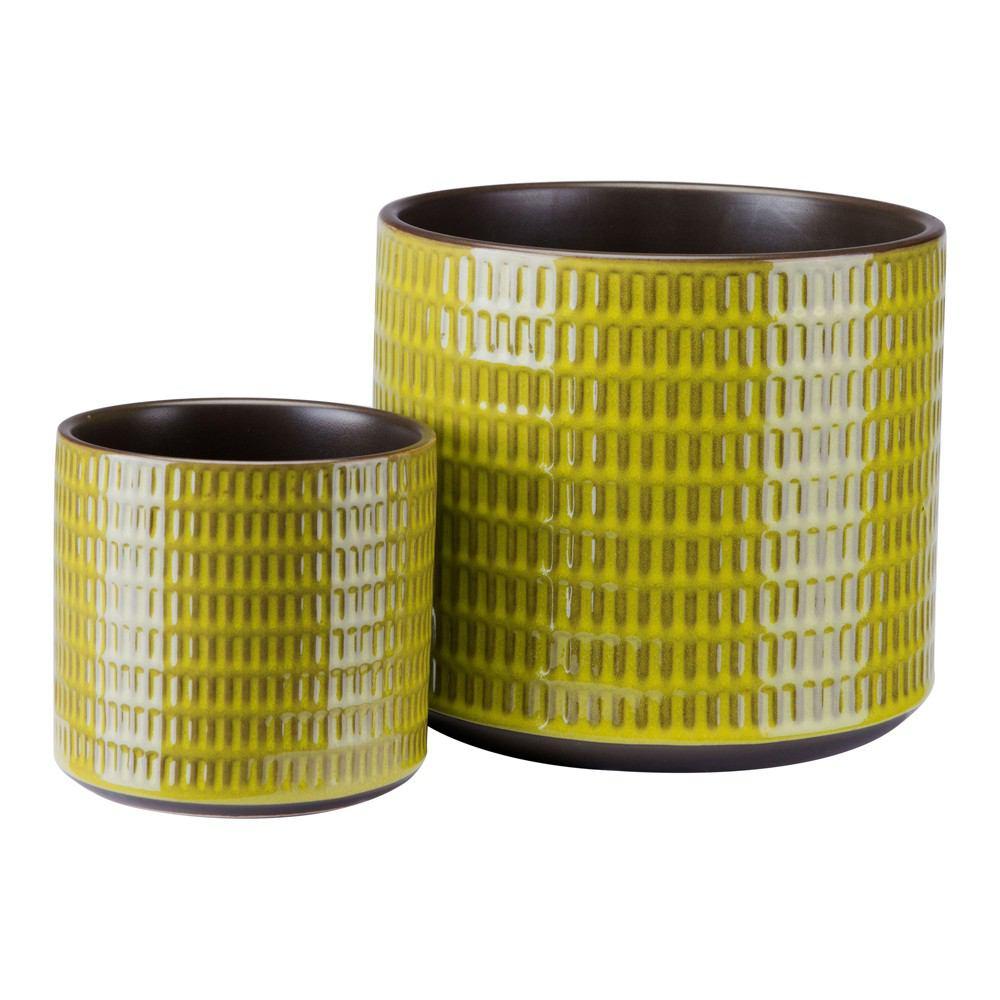 Zuo Cylinder Planter Large Olive Green