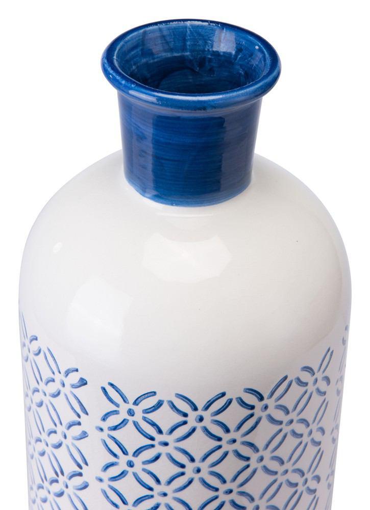 Zuo Bottle Large Steel Blue And White