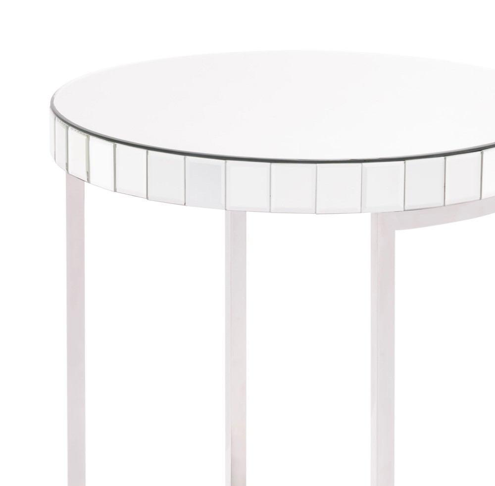 Zuo Mirrored Circular End Table Mirror