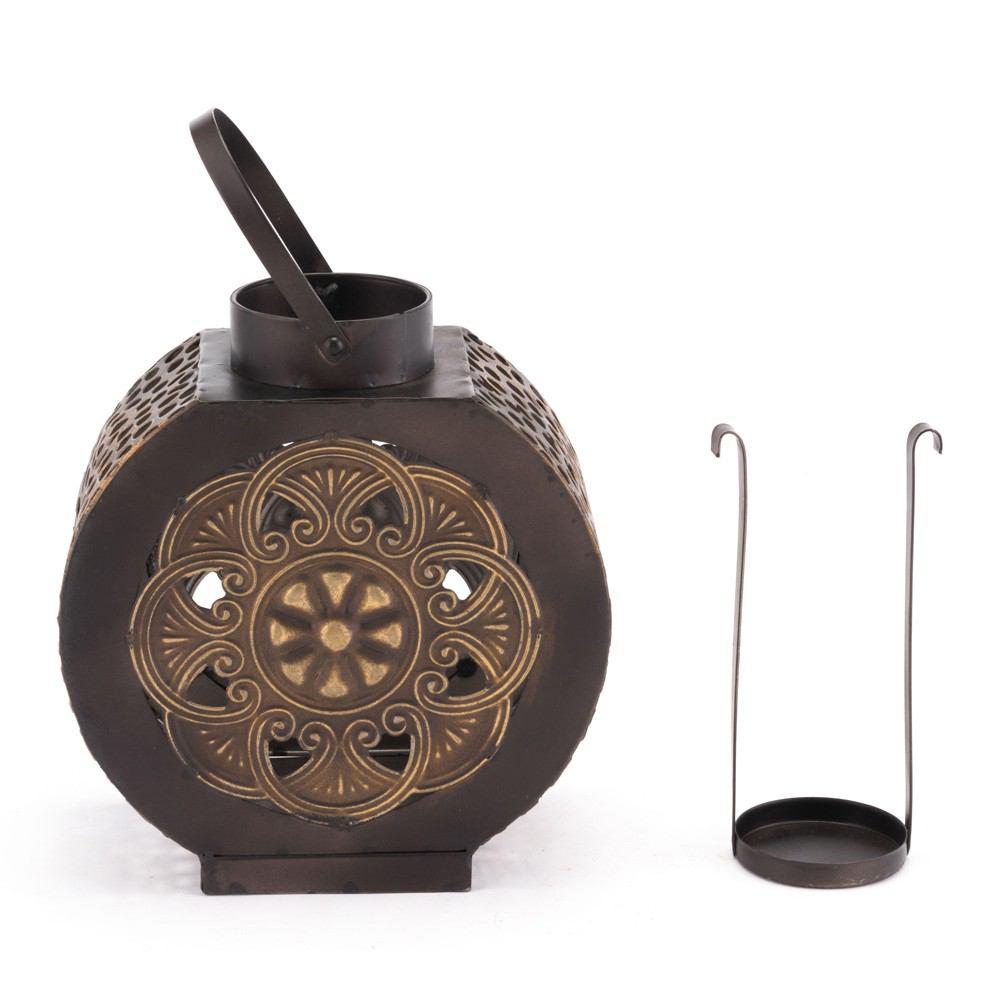 Zuo Flores Lantern Small Black & Gold