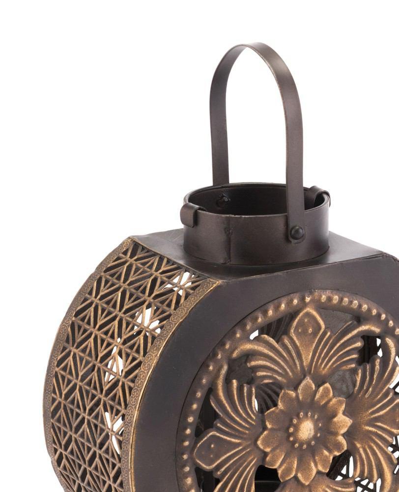 Zuo Leaves Lantern Small Black & Gold