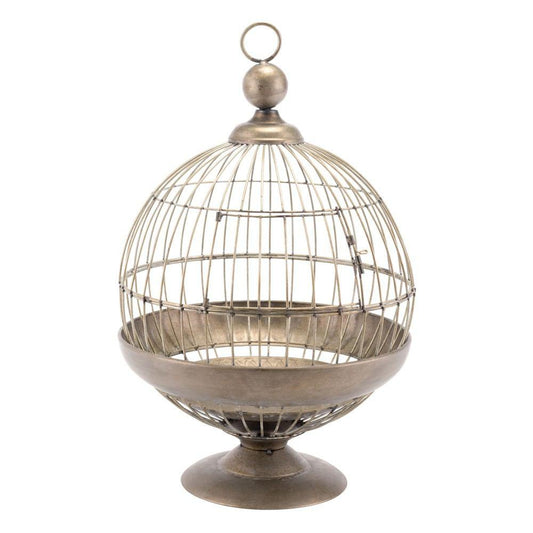 Zuo Round Birdcage Candle Holder Gray