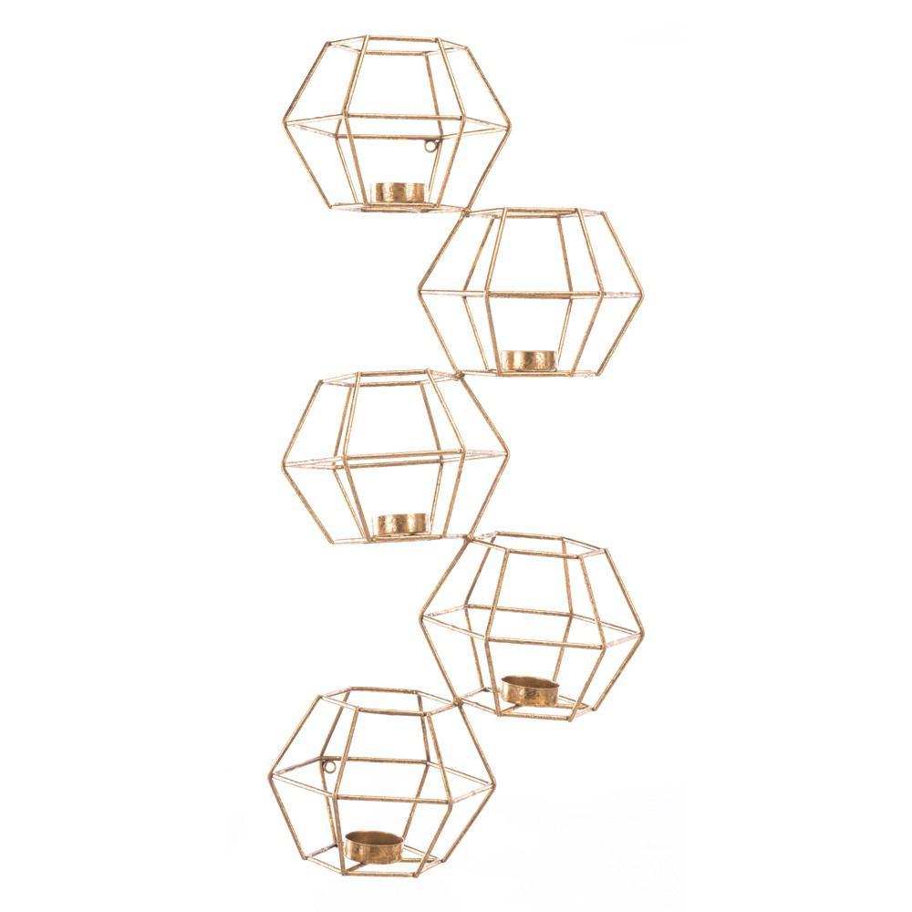 Zuo Wall Candle Holder Gold - Set Of 5