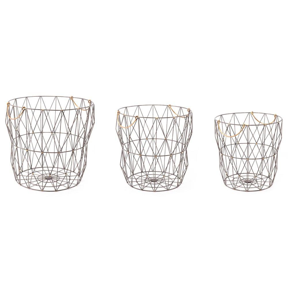 Zuo Basket Antique - Set Of 3