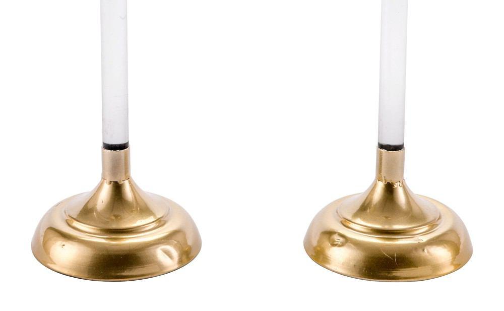 Zuo Lucite Candle Holders Gold - Set Of 2