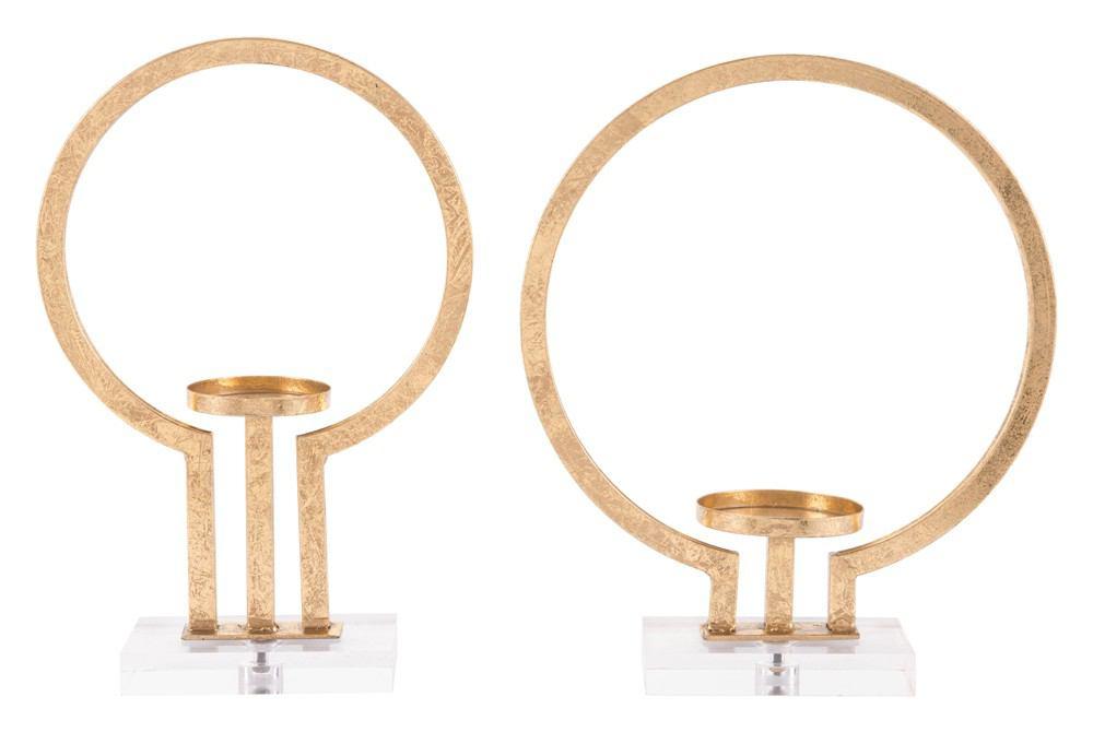 Zuo Oly Candle Holders Gold - Set Of 2