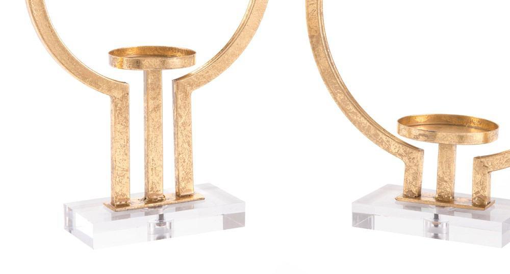 Zuo Oly Candle Holders Gold - Set Of 2