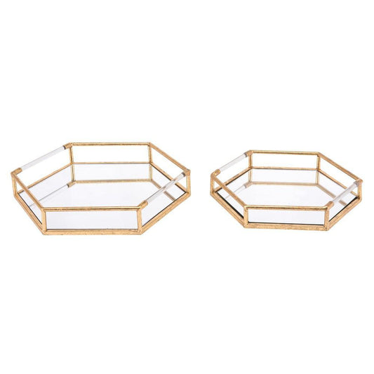 Zuo Golden Trays Gold - Set Of 2