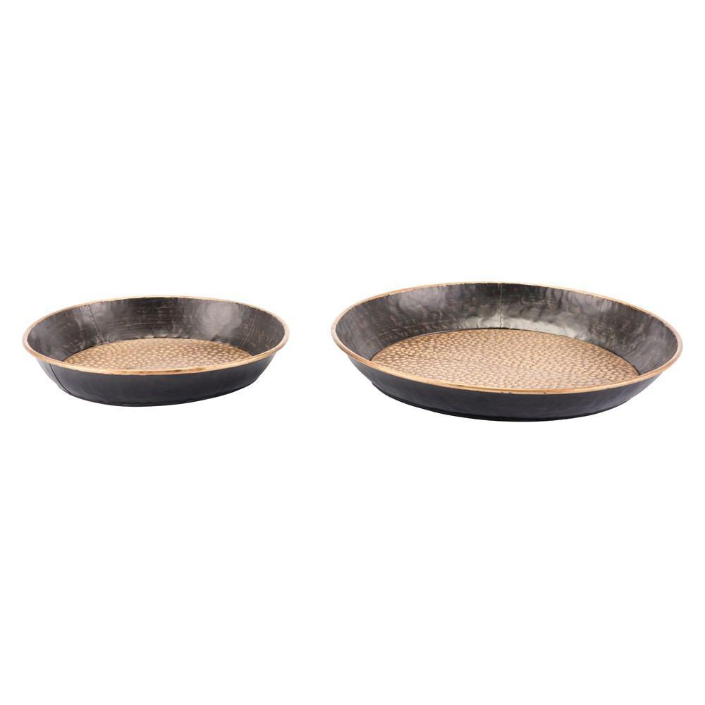 Zuo Metal Trays Antique - Set Of 2