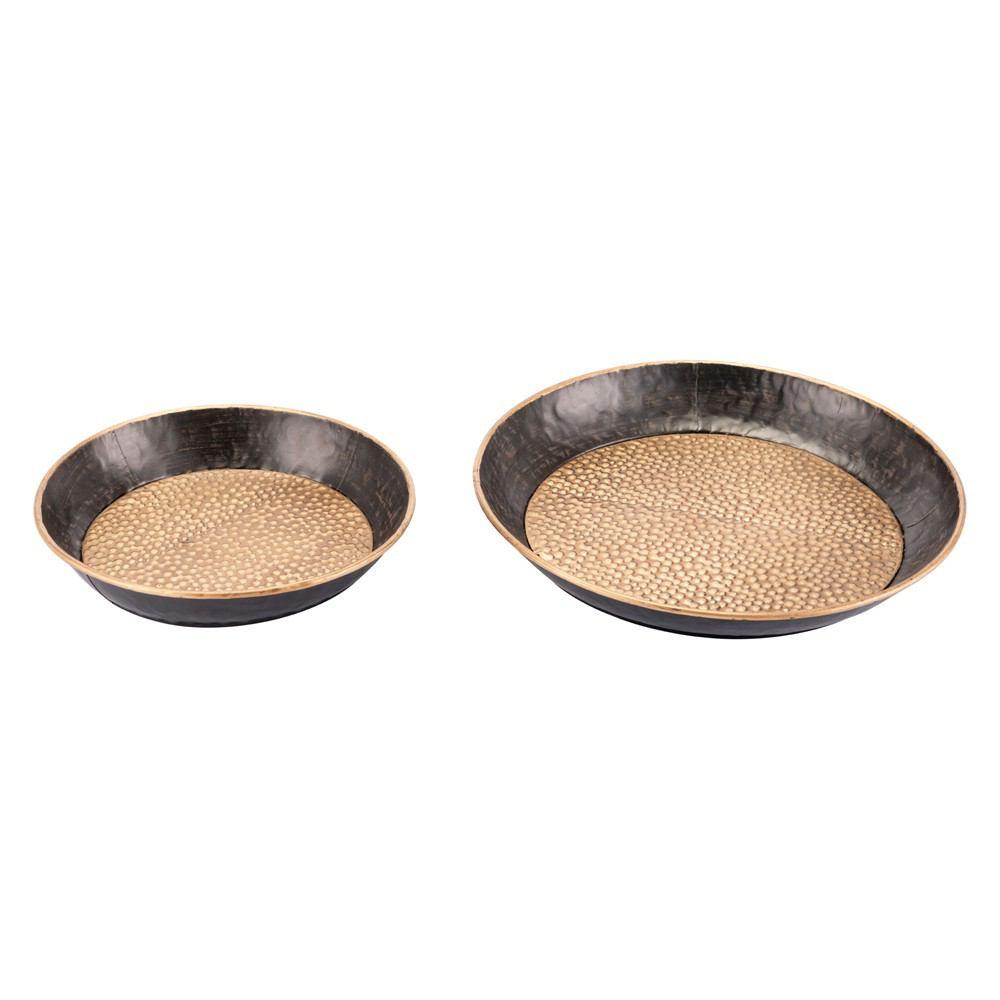 Zuo Metal Trays Antique - Set Of 2