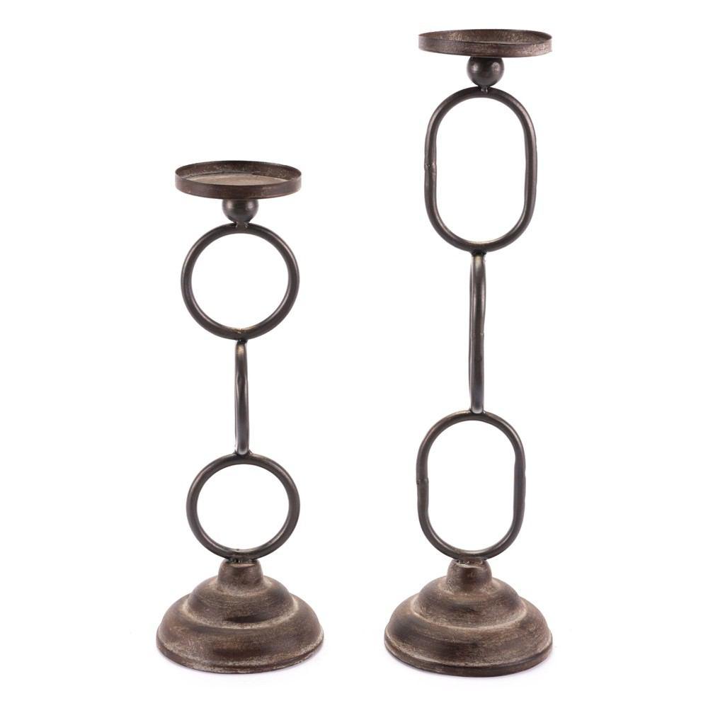 Zuo Chain Candle Holders Antique - Set Of 2