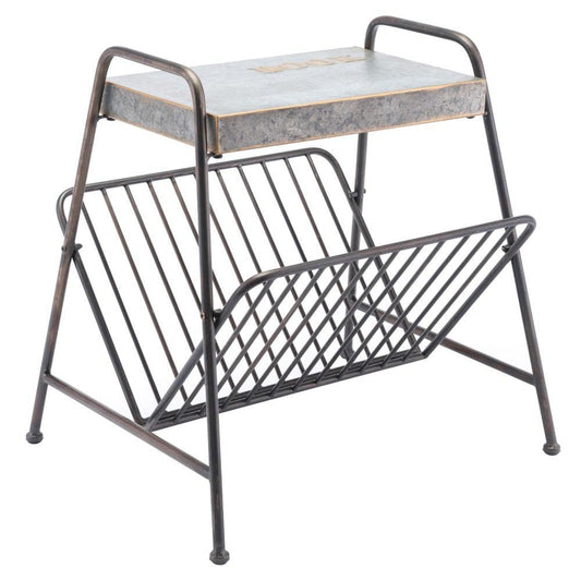 Zuo Metal Magazine Rack Antique