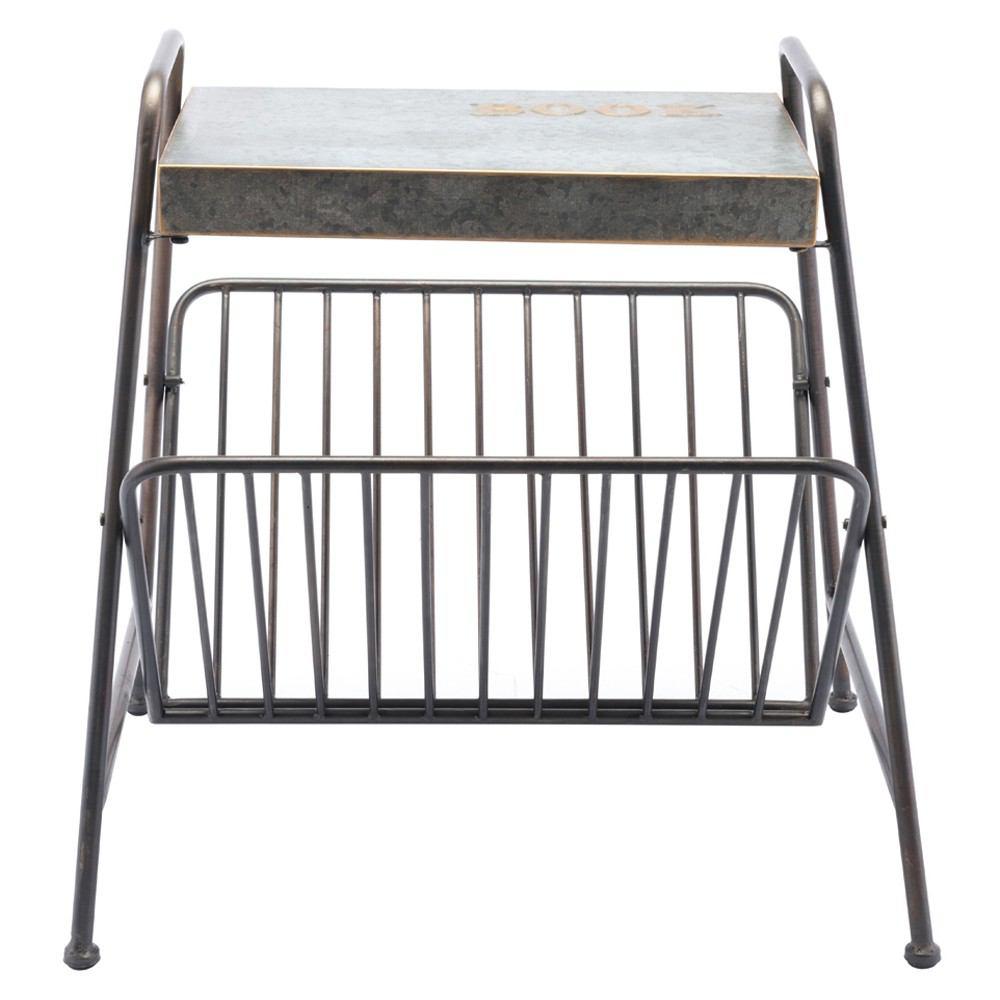 Zuo Metal Magazine Rack Antique