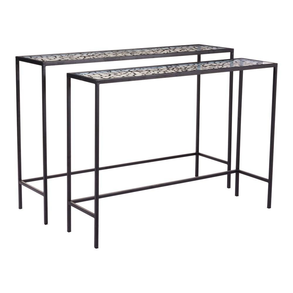 Zuo Web Console Tables Black - Set Of 2