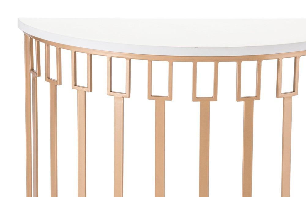 Zuo Bars Console Table - White & Gold