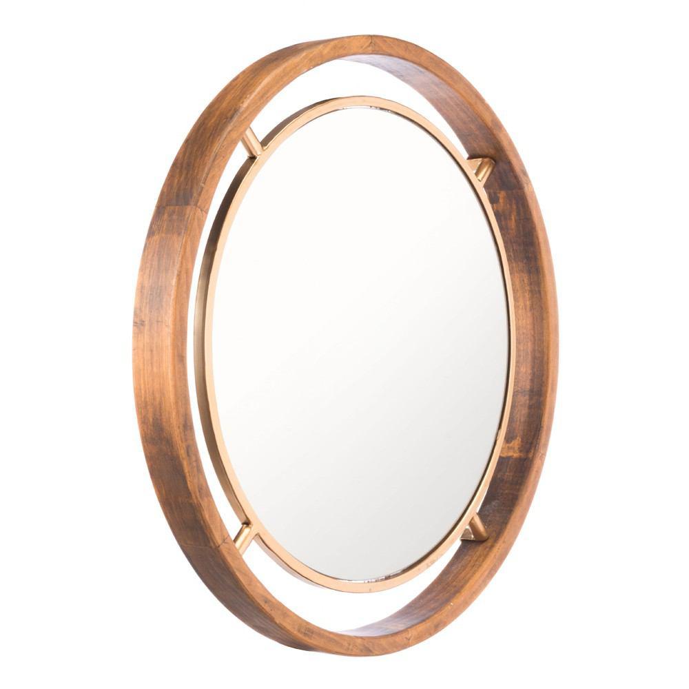 Zuo Round Gold Mirror