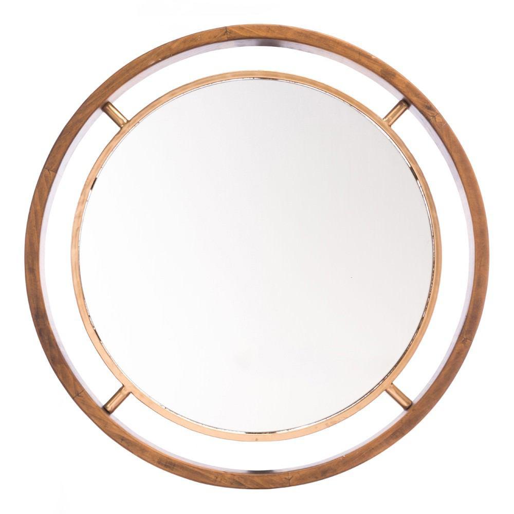 Zuo Round Gold Mirror