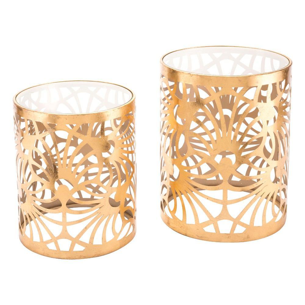 Zuo Tropic Gold Tables Gold - Set Of 2