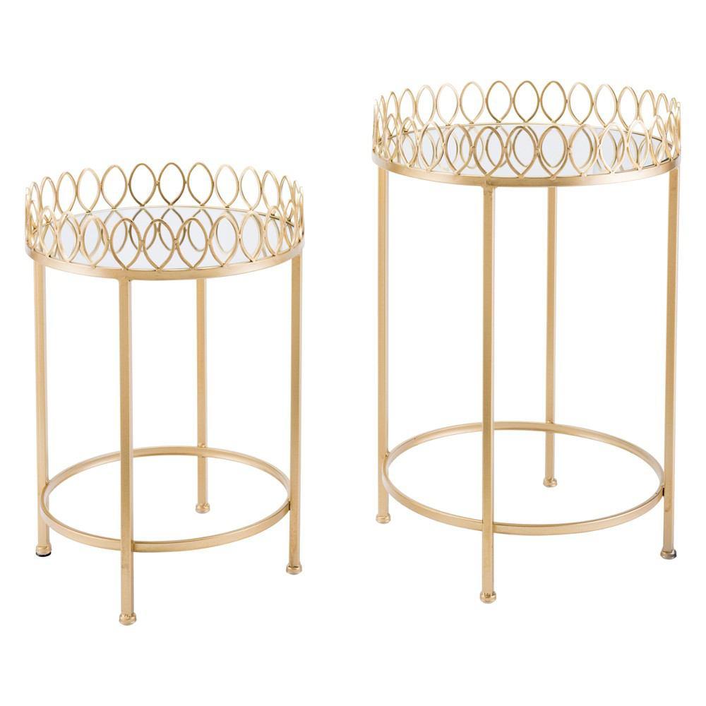 Zuo Tray Tables Gold - Set Of 2