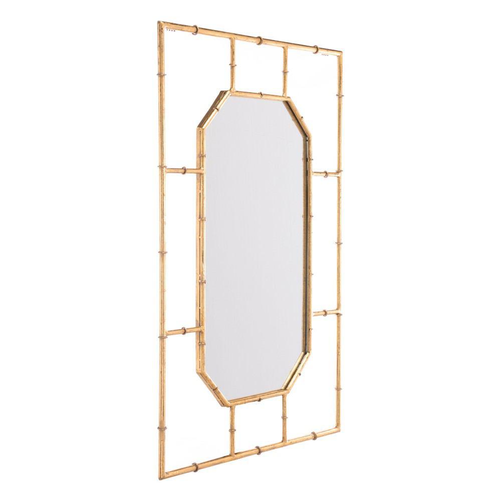 Zuo Bamboo Rectangular Mirror Gold