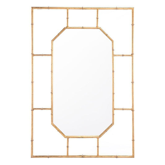 Zuo Bamboo Rectangular Mirror Gold