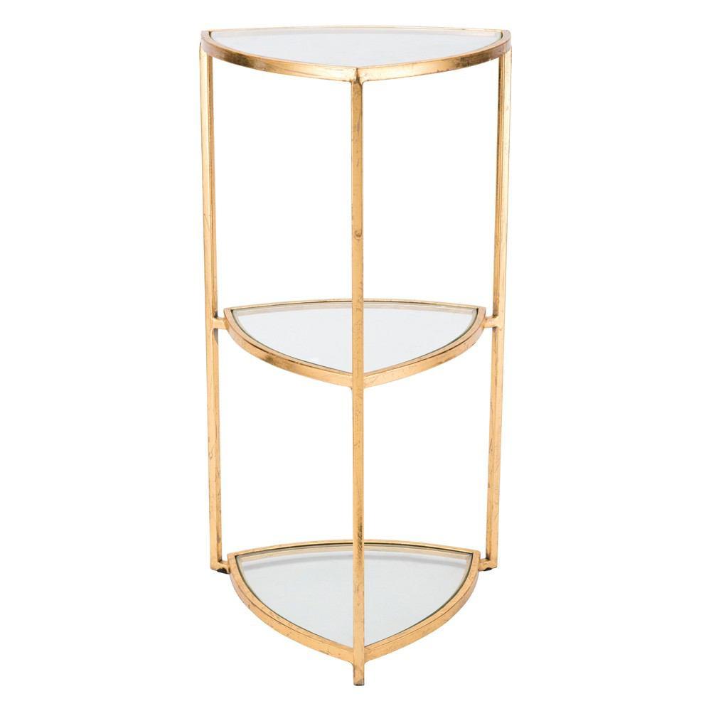 Zuo Corner Tri Level Table Gold