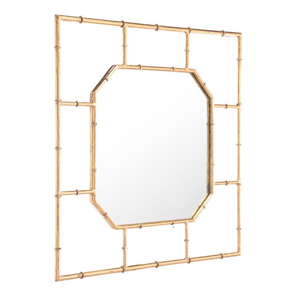 Zuo Bamboo Square Mirror Gold