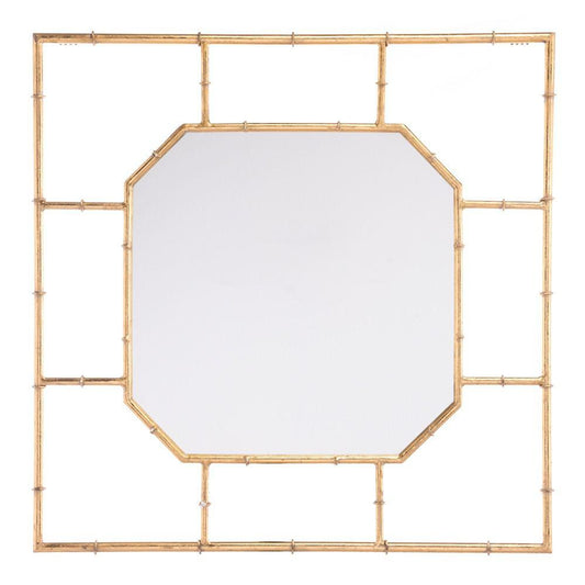 Zuo Bamboo Square Mirror Gold