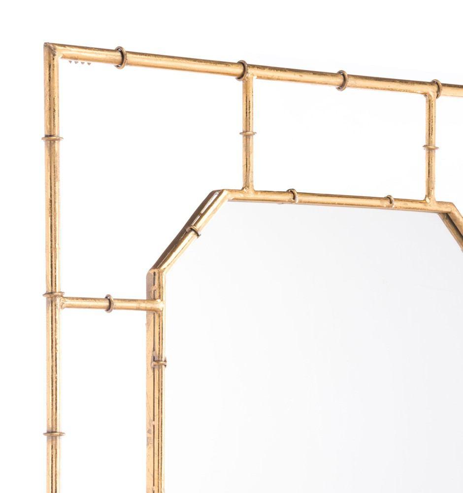 Zuo Bamboo Square Mirror Gold