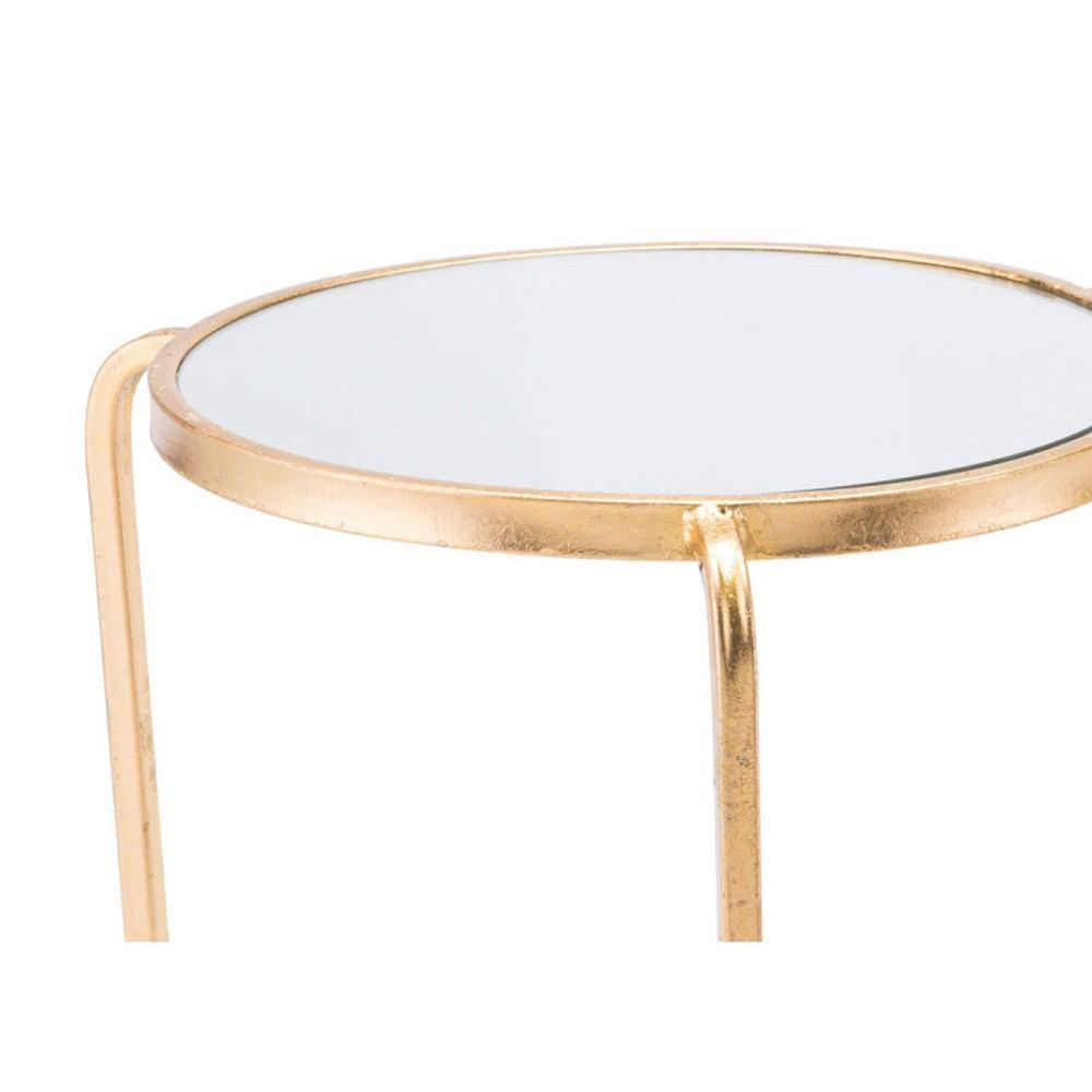 Zuo Tripod Tables Gold - Set Of 2