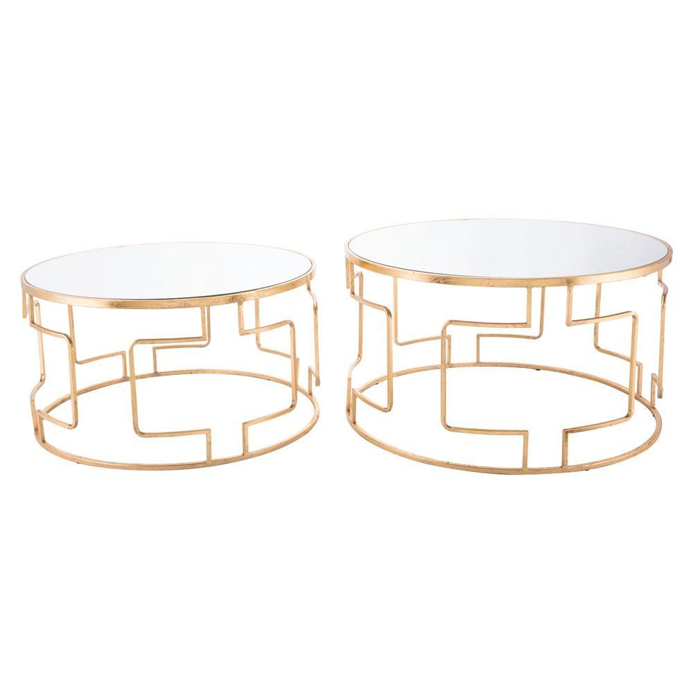 Zuo King Tables Gold - Set Of 2