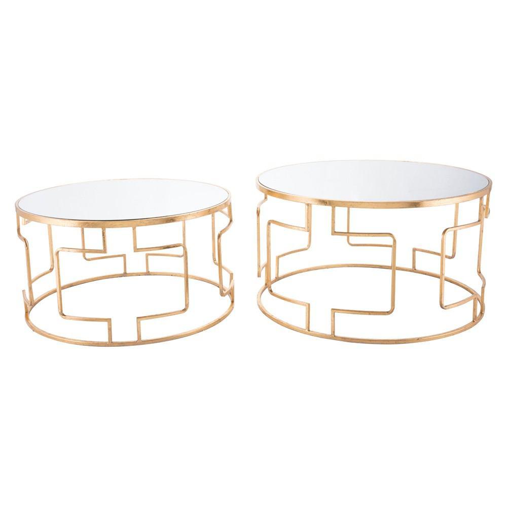 Zuo King Tables Gold - Set Of 2