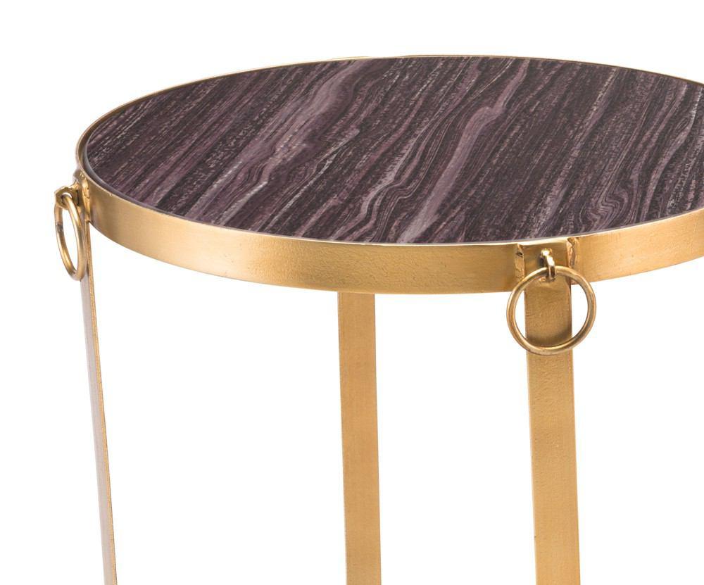 Zuo Onix Tables Purple & Antique Go - Set Of 2