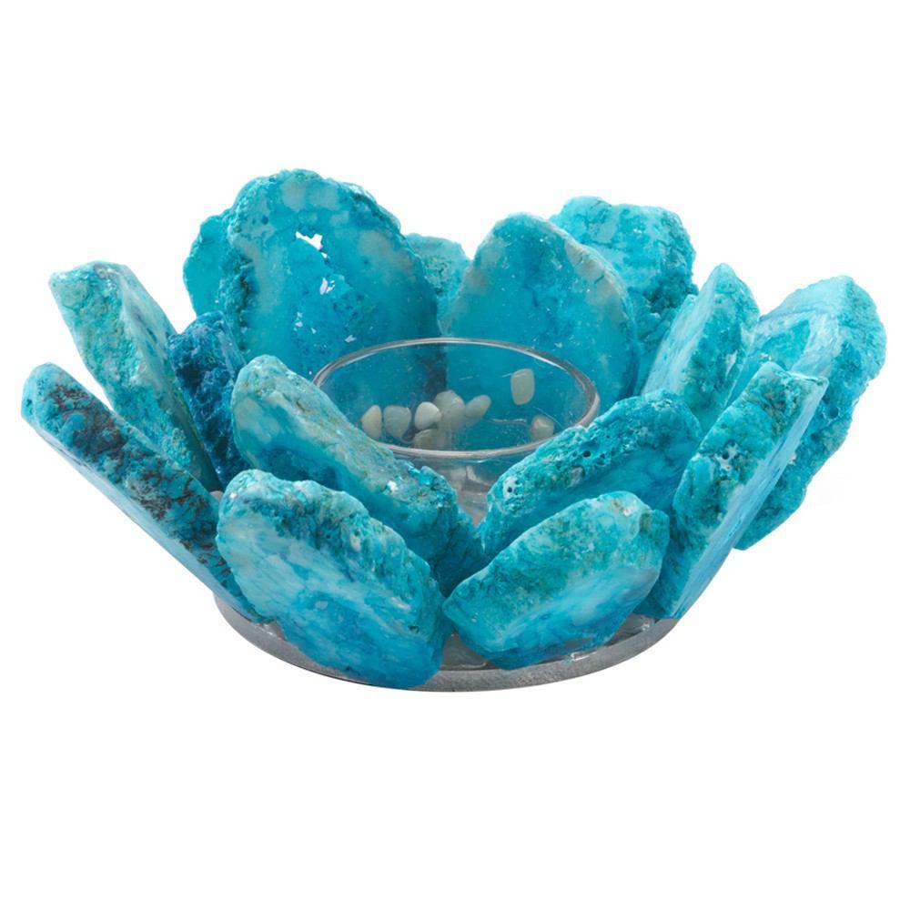 Zuo Blue Candle Holder Blue