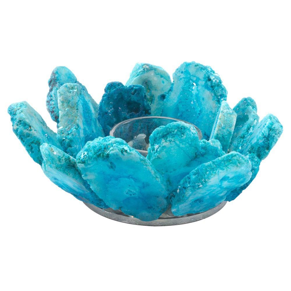 Zuo Blue Candle Holder Blue