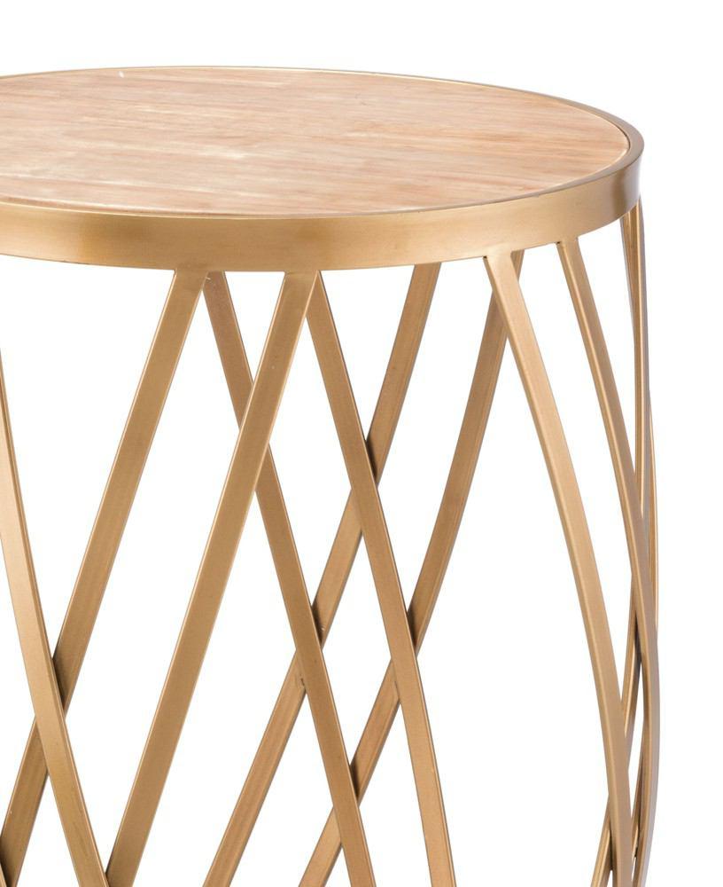 Zuo Criss Cross Tables Gold - Set Of 2