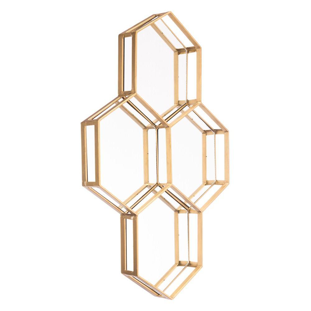 Zuo Honeycomb Mirror Gold