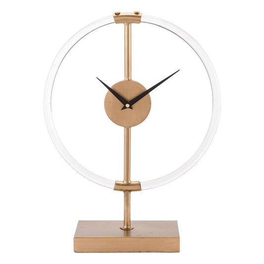 Zuo Clear Clock - Gold