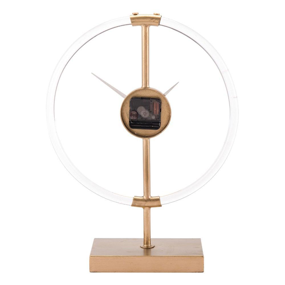 Zuo Clear Clock - Gold