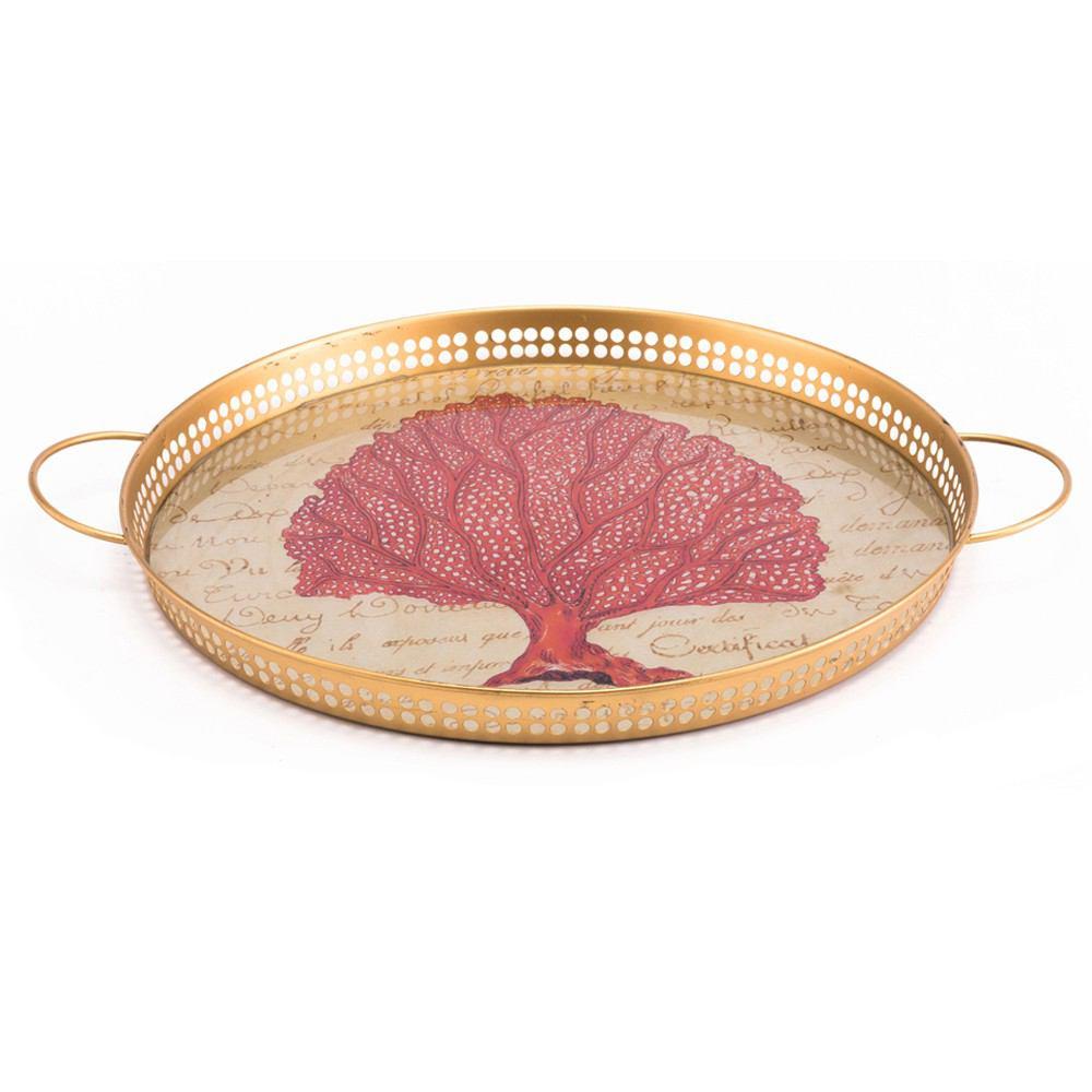 Zuo Red Coral Tray Red