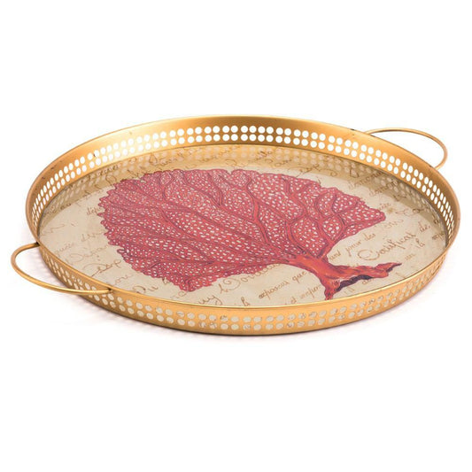 Zuo Red Coral Tray Red