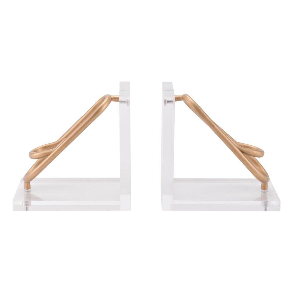 Zuo Clips Bookends Gold