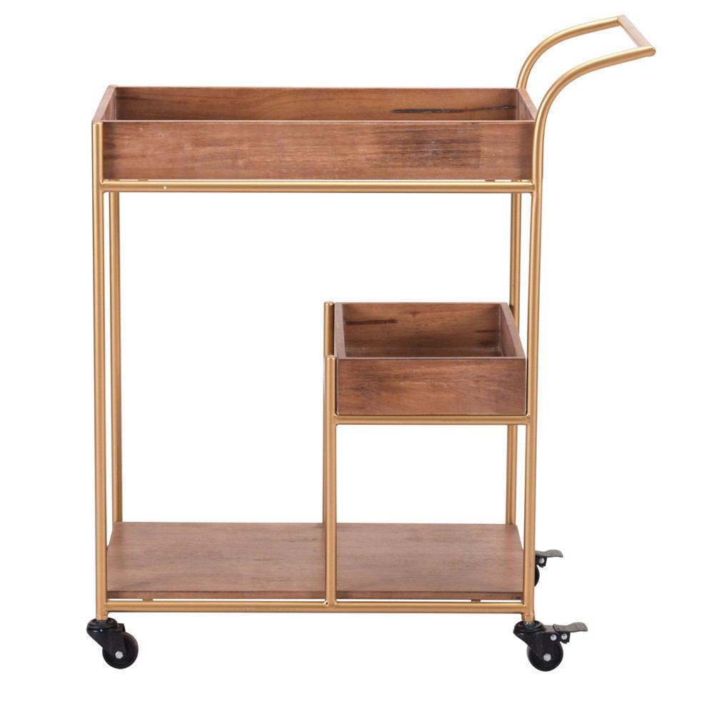 Zuo Bar Cart With Tray Brown