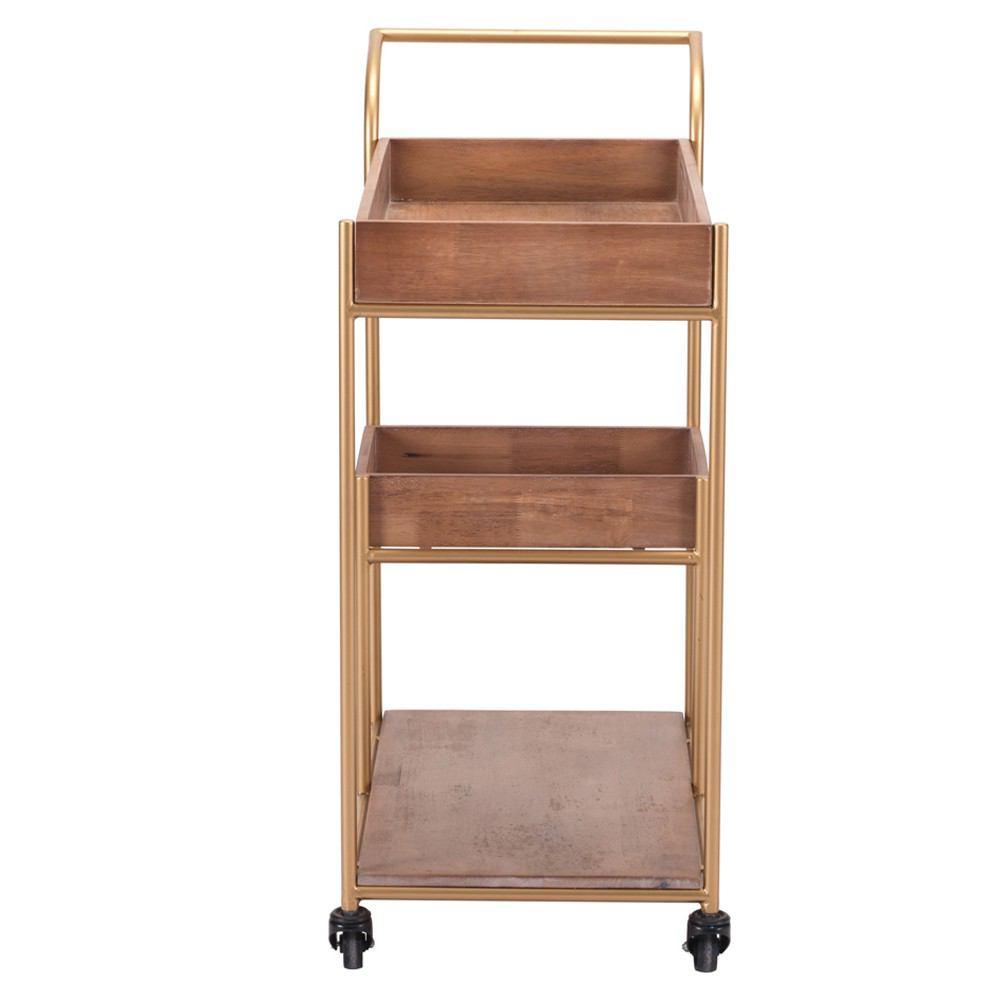 Zuo Bar Cart With Tray Brown