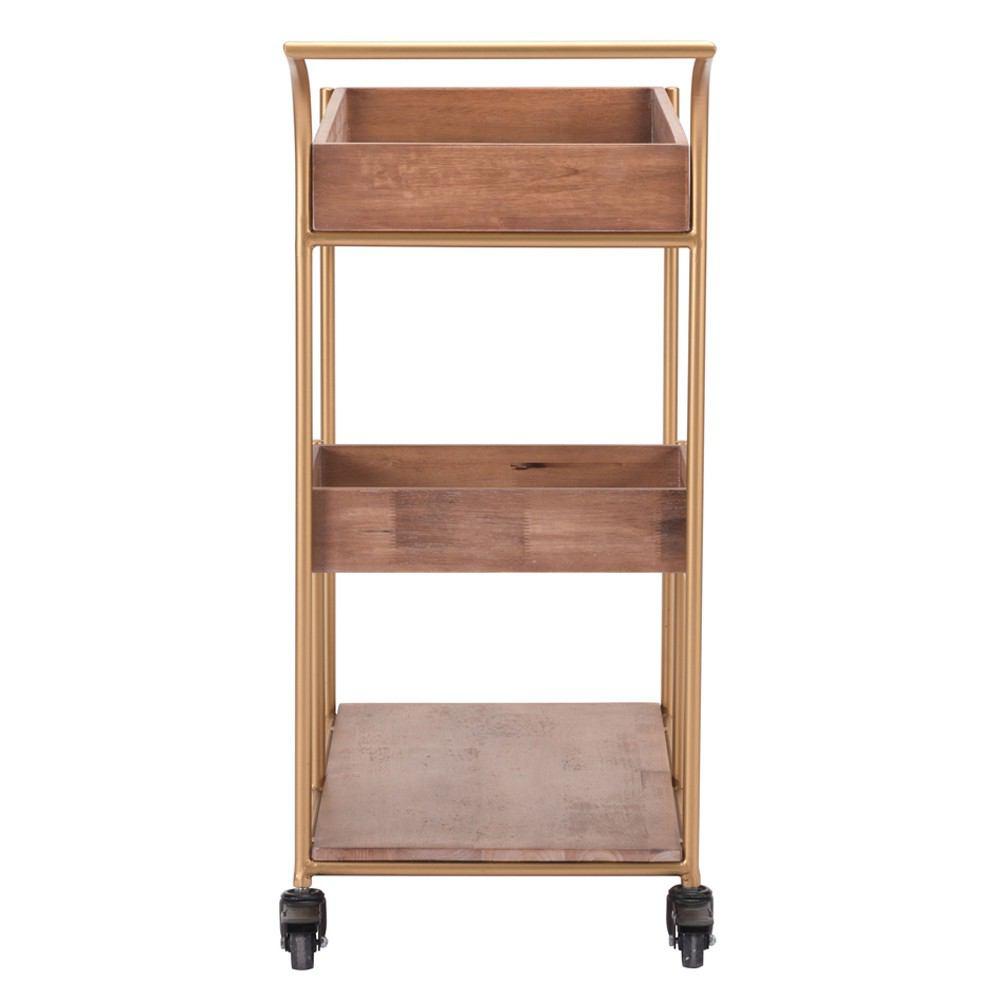 Zuo Bar Cart With Tray Brown